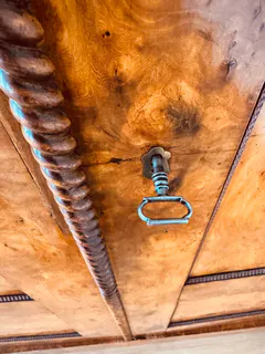 Biedermeier-Schrank aus Wurzelholz mit Seilstabprofilen, Ansicht 2