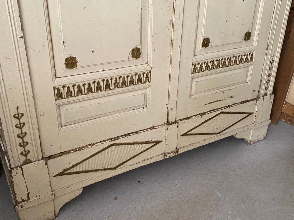 Bremer Sonnenschrank, Nadelholz, alte Farbfassung, um 1790, Ansicht 4
