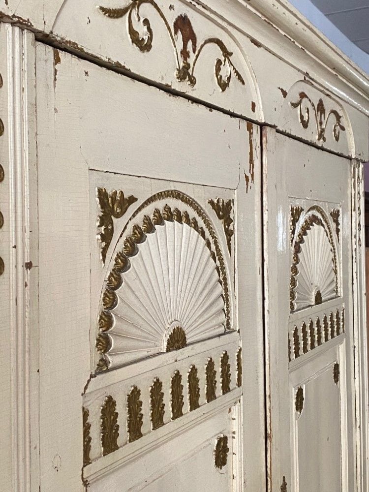 Bremer Sonnenschrank, Nadelholz, alte Farbfassung, um 1790, Ansicht 5
