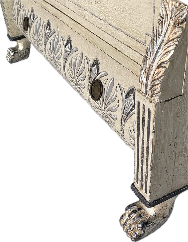 Empire-Sekretär mit farbiger Fassung und Illusionsmalerei, Frankreich 1810, Ansicht 7