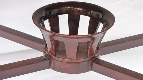 Biedermeier-Nähtisch mit Wollkorb, Mahagoni auf Eiche, Norddeutschland, Ansicht 5