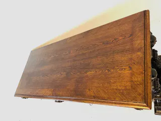 Großer Gründerzeit-Schreibtisch, Eiche, deutsch um 1880, Ansicht 6