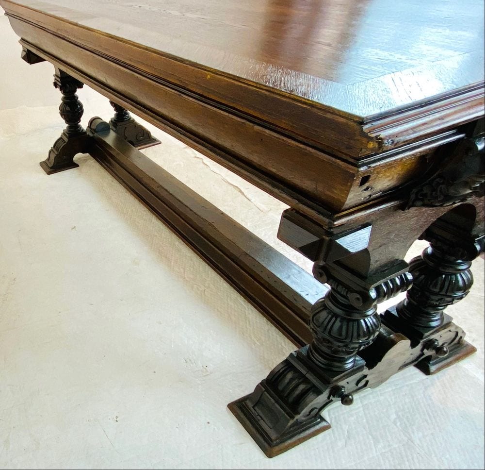 Großer Gründerzeit-Schreibtisch, Eiche, deutsch um 1880, Ansicht 7