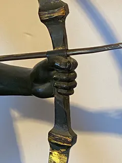 Griechischer Bogenschütze, Galvanoplastik auf Marmorsockel, Ende 19. Jh., Ansicht 2