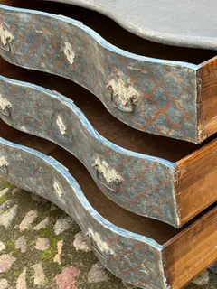 Barockkommode mit blauer Fassung, gustavianisch, 18. Jh., Ansicht 8