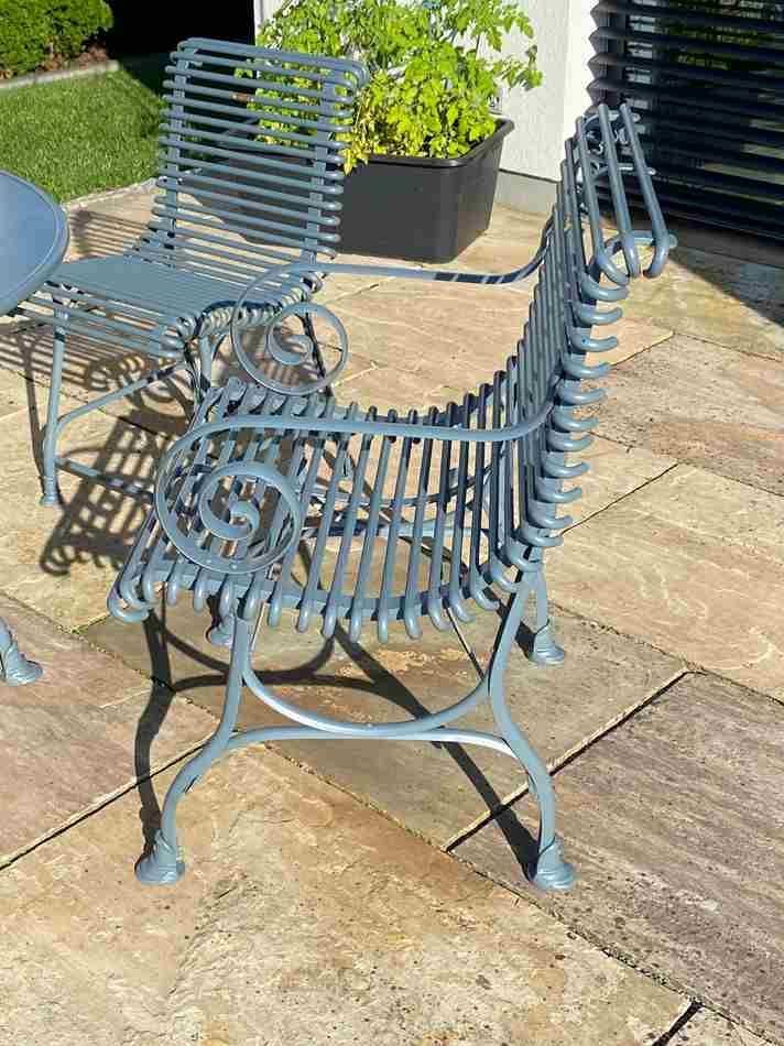 Französische Gartengarnitur SABOT, 7-teilig, handgeschmiedet, Ansicht 2