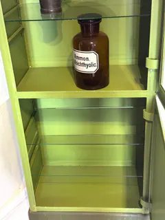 Arztschrank aus Metall, grün, 1950er/60er Jahre, Ansicht 6