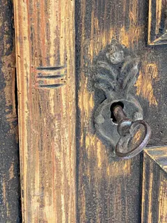 Eintüriger Bauernschrank, Barock, mit farbiger Fassung, 18. Jahrhundert, Ansicht 4