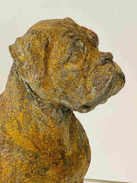 Paar Hundefiguren aus Gusseisen, Boxer oder Bulldogge, Ansicht 5