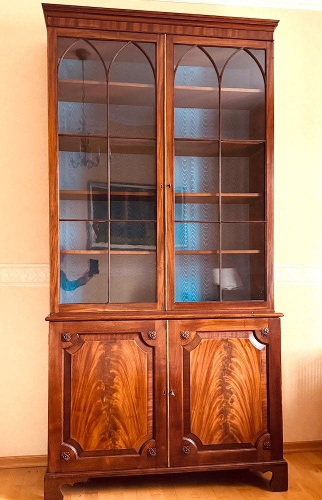 Viktorianischer Bücherschrank, Mahagoni, England, Ende 19. Jh., Ansicht 1