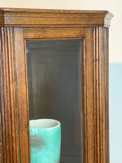 Dreiseitenvitrine, Eiche, neoklassizistisch, um 1910, Ansicht 7