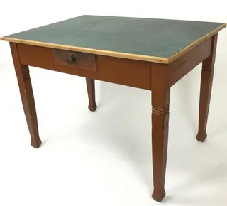 Küchentisch, Weichholz mit Farbe, um 1920, Ansicht 3