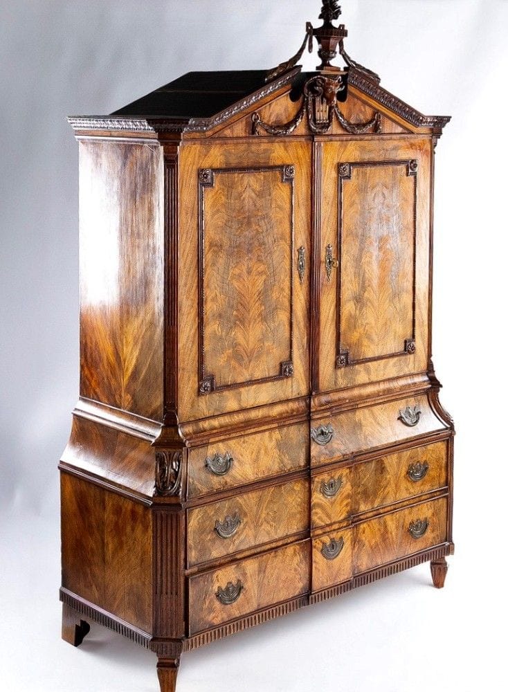 Klassizistische Aufsatzkommode, Mahagoni, Schleswig-Holstein um 1785, Ansicht 6