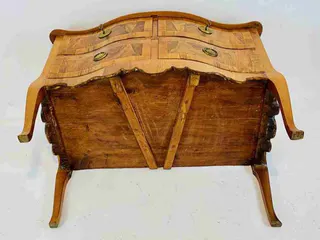 Barockkommode, Nussbaum furniert, 18. Jahrhundert, Ansicht 7