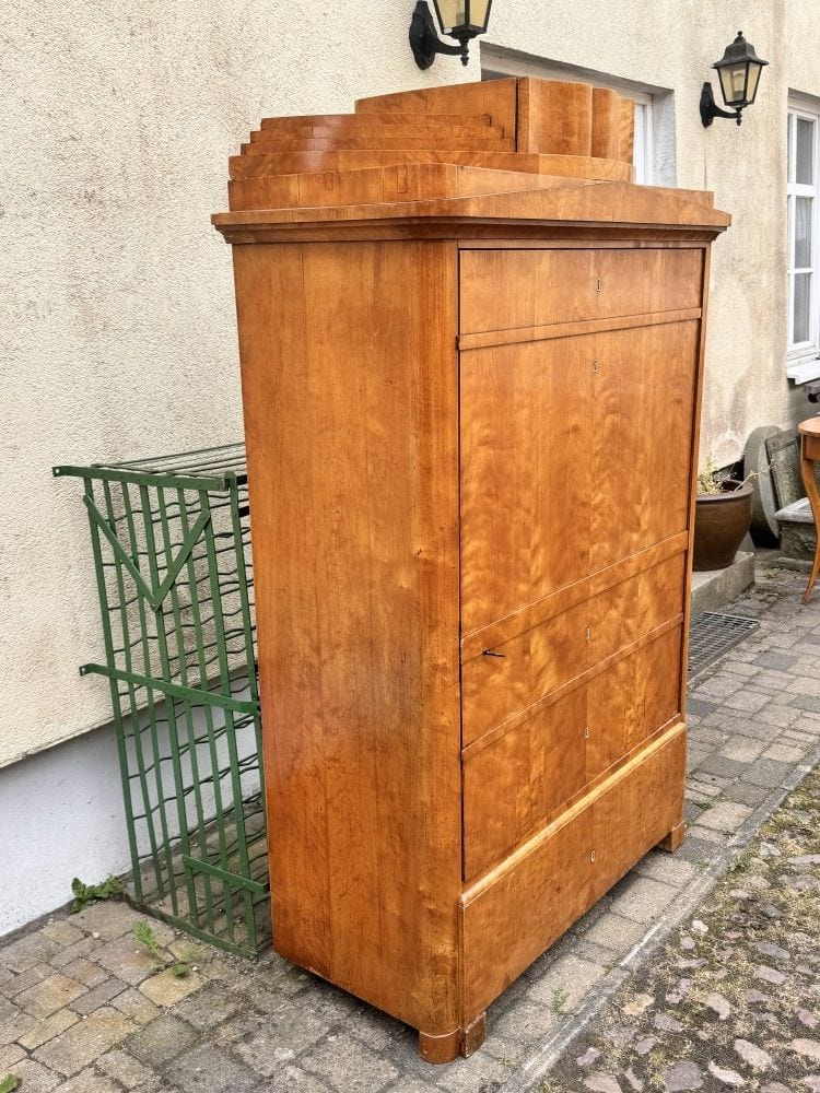 Biedermeier-Kleiderschrank, Blender, Birke, Berlin um 1830, Ansicht 4
