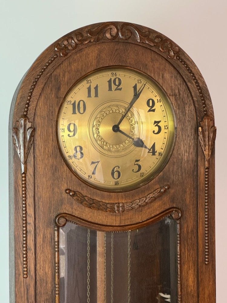 Standuhr, Eiche, Deutschland, um 1920/30, Ansicht 2