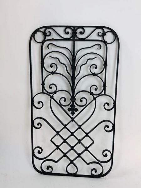 Altes schmiedeeisernes Fenster- oder Türgitter, handgeschmiedet, um 1900, Ansicht 4