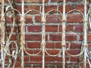 Paar antike Fenstergitter, Schmiedeeisen, handgeschmiedet, Ansicht 5