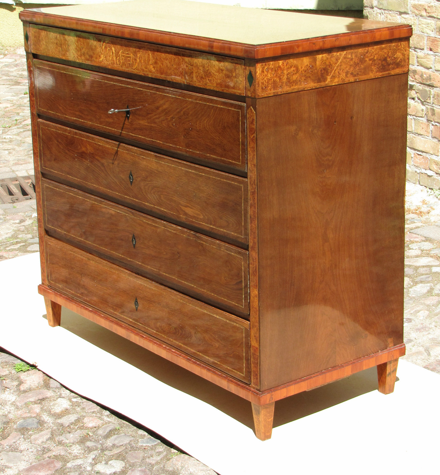 Große Empire Herrenkommode, Norddeutsch um 1810, mit Geheimfach — Ansicht 4