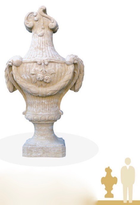 Sandstein Finale, Pfeiler Bekrönung, Fassaden Dekoration , Garten, Park — Ansicht 2