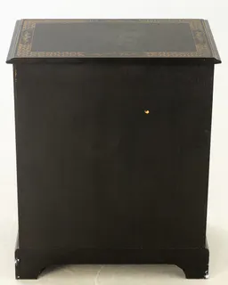 Kleine Chinoiserie-Kommode, viktorianischen Stil, schwarz mit gold. Bemalung, Ansicht 4