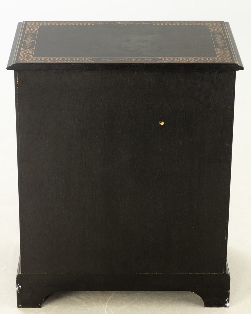 Kleine Chinoiserie-Kommode, viktorianischen Stil, schwarz mit gold. Bemalung — Ansicht 4