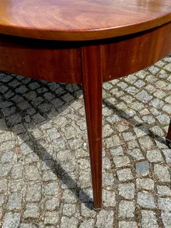 Großer Esstisch im Empire-Stil, vierteiliger Kombinationstisch, Mahagoni, Ende 19. Jh., Ansicht 7