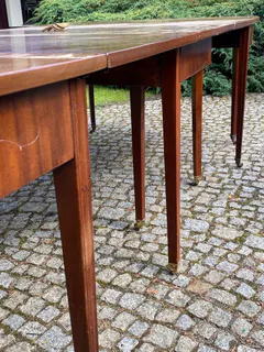 Großer Esstisch im Empire-Stil, vierteiliger Kombinationstisch, Mahagoni, Ende 19. Jh., Ansicht 8