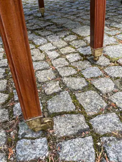 Großer Esstisch im Empire-Stil, vierteiliger Kombinationstisch, Mahagoni, Ende 19. Jh., Ansicht 9