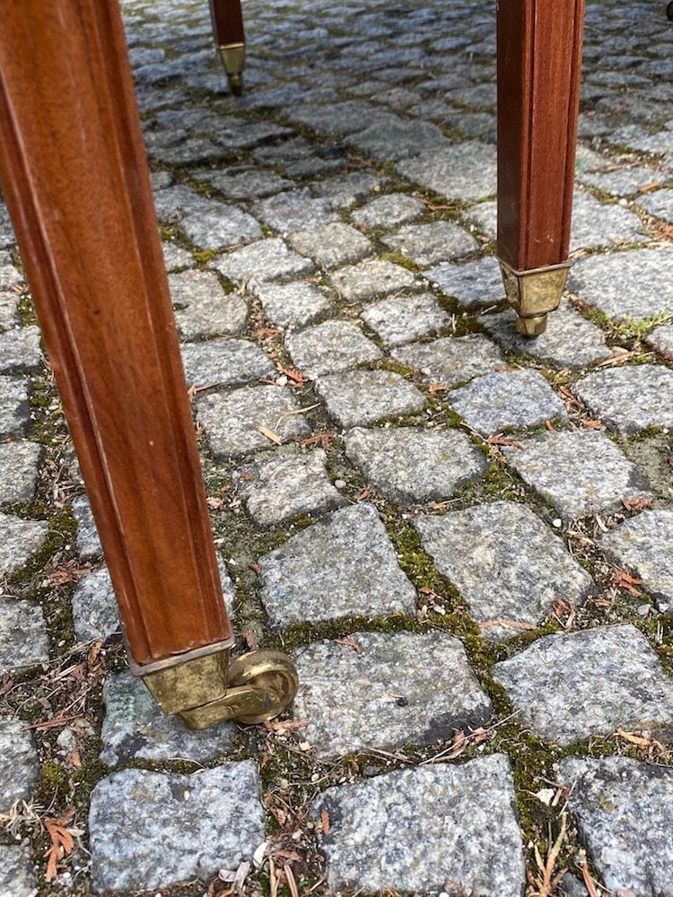Großer Esstisch im Empire-Stil, vierteiliger Kombinationstisch, Mahagoni, Ende 19. Jh., Ansicht 9