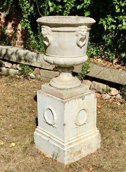 Klassische Amphorenvase als Pflanzkübel, Steinguss, Frankreich