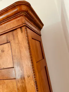 Biedermeier-Schrank aus Wurzelholz mit Seilstabprofilen, Ansicht 6