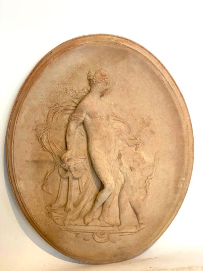 Große Ovale klassizistische Terrakotta Medaillons, Impruneta, Klassik — Ansicht 3
