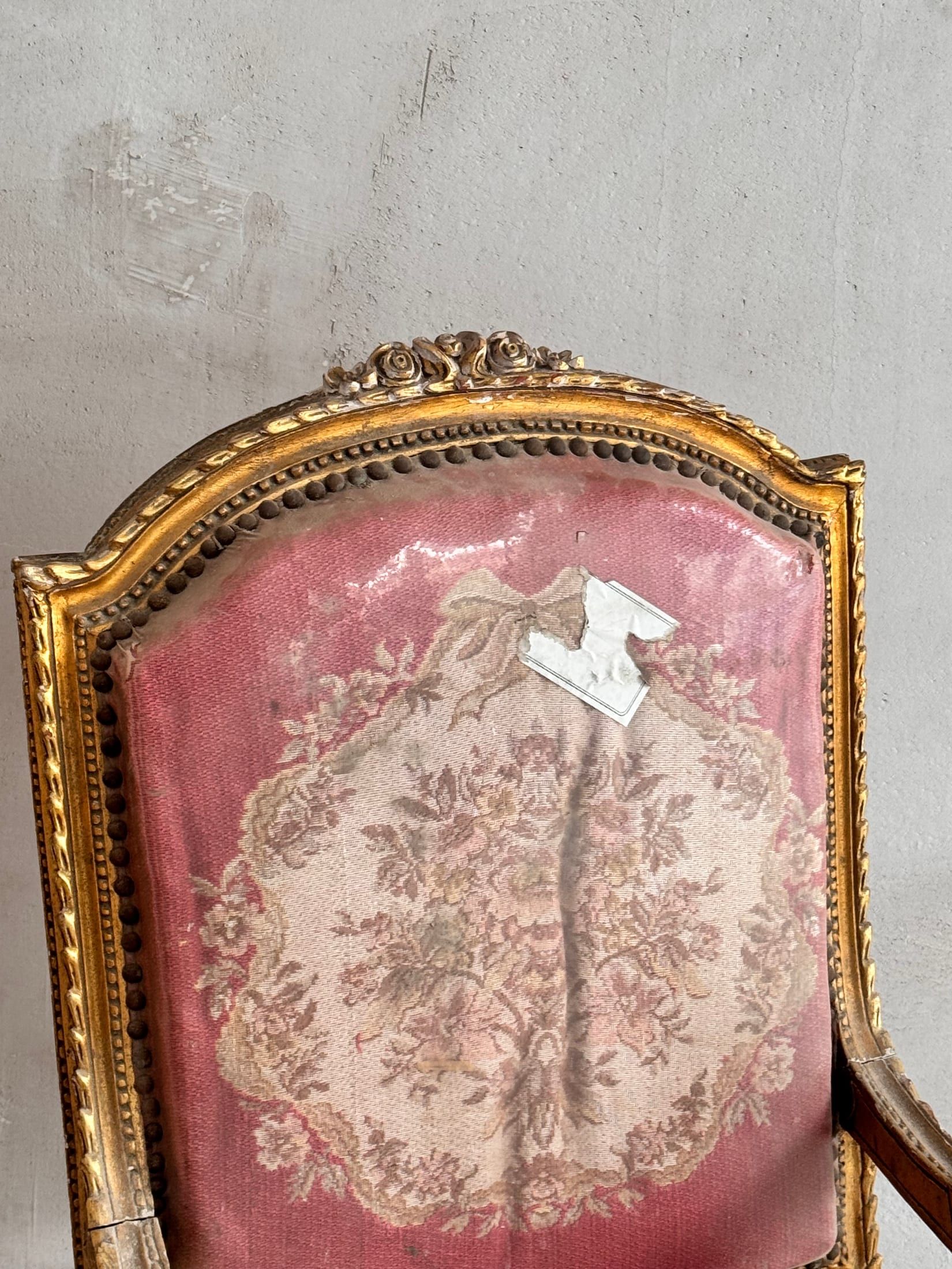 Paar Fauteuils im Louis-XVI-Stil mit Aubusson-Bezug — Ansicht 3